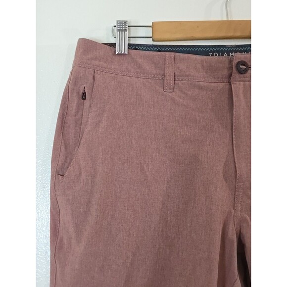 7 Diamonds Aeroplane Performance Shorts Mens Size 35 Red Heathered Board - Picture 3 of 10